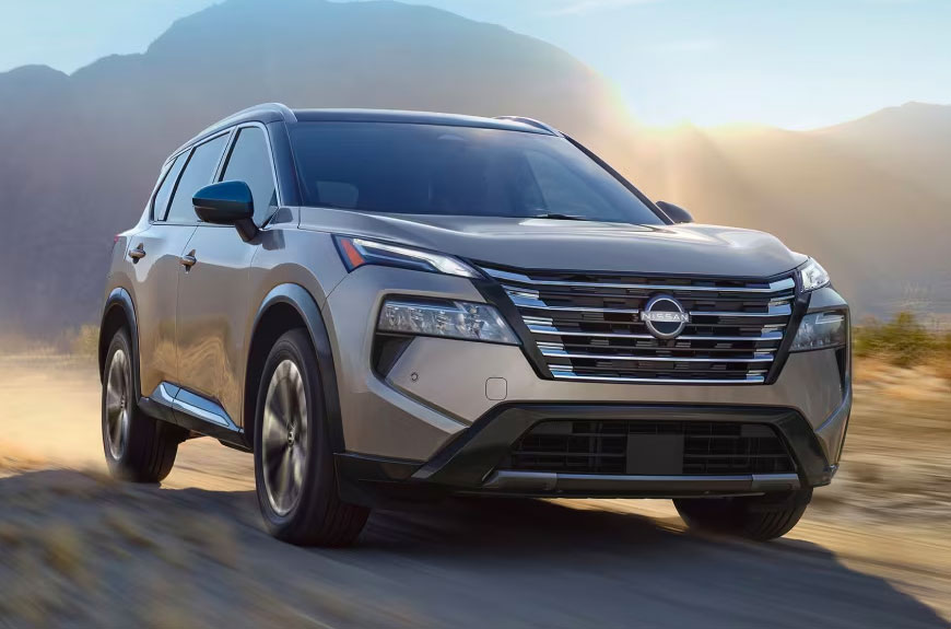 We want your car. Nissan Pathfinder driving fast.