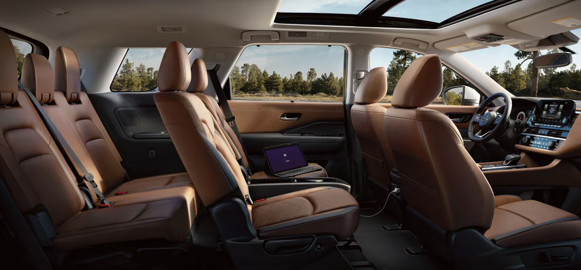 Nissan Pathfinder interior three row space
