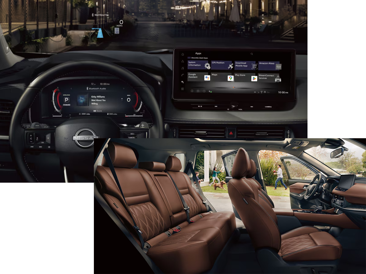 Driver view of the 2025 Nissan Rogue
